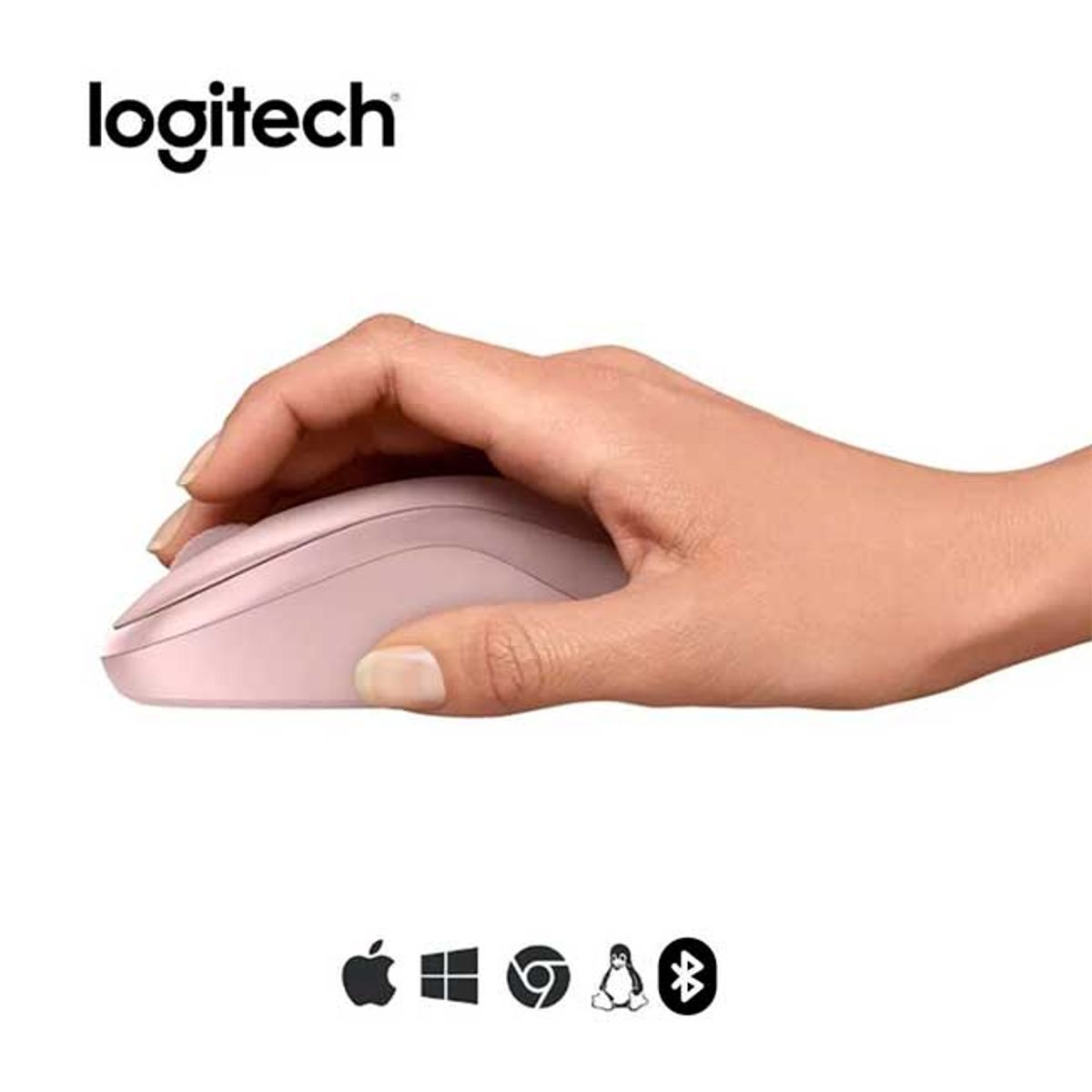 LOGITECH - Mouse Logitech M240 Silent Bluetooth Rosado 4000 DPI Inalámbrico