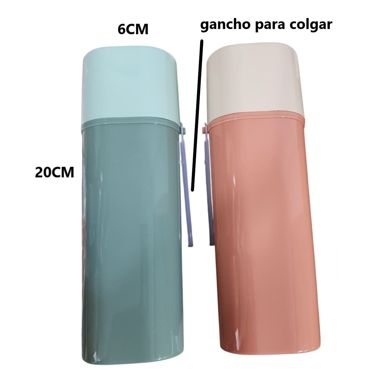 GENERICO - 2 estuche porta cepillo 20x6cm - Rosa y Verde