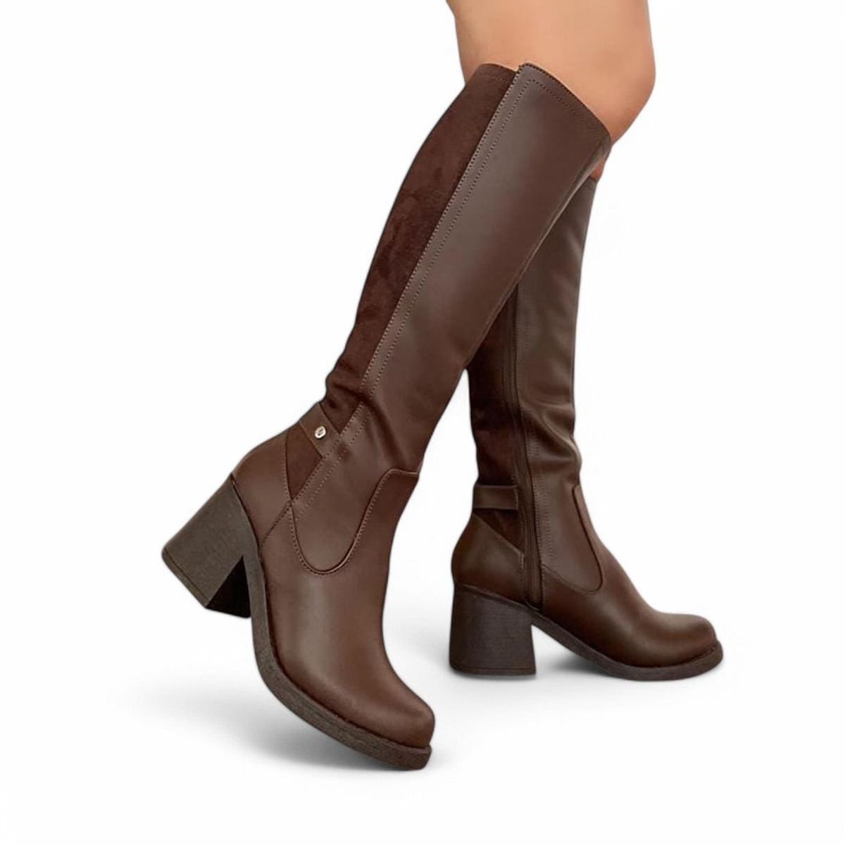 GENERICO - Bota Mujer Taco 7 Hoth Gamuza 2086-70 Color Marron