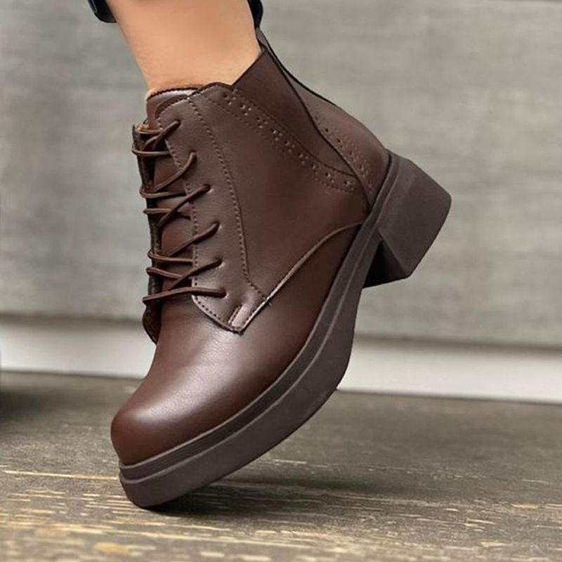 GENERICO - Botin Mujer Taco 4 Refuerzo 1062-58 Color Marron