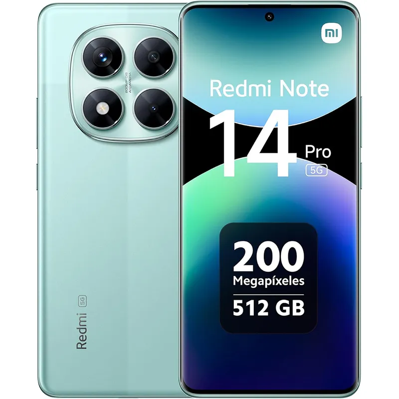 XIAOMI - Teléfonn Xiaomi Redmi Note 14 Pro 5G 12GB 512GB Dual Sim Verde-CHN 24090RA29G
