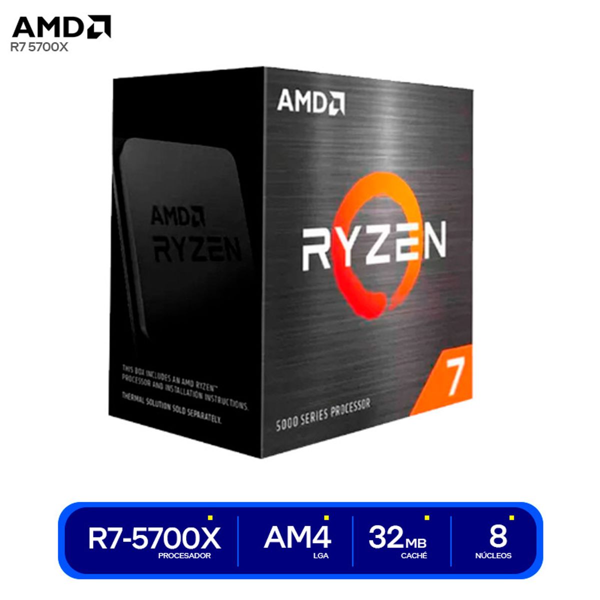 AMD - Computadora PC RYZEN 7 5700X RAM 32GB SSD 1TB GRAFICA RTX 5060 8GB