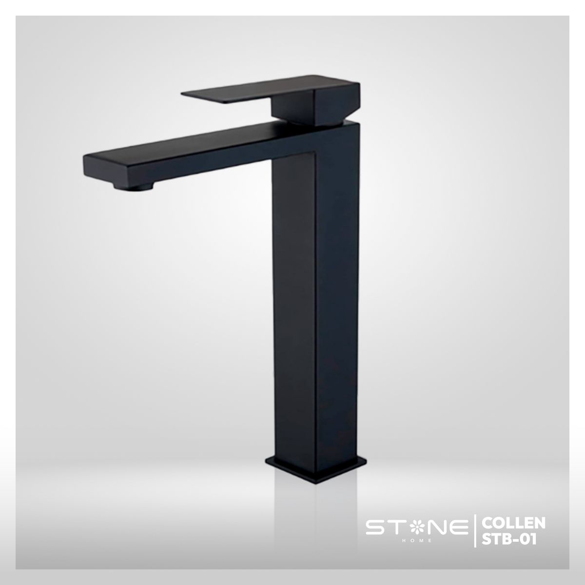 STONE - MEZCLADORA MONOCOMANDO PBOWL  AL MUEBLE COLLEN STB-01 BLACK STONE