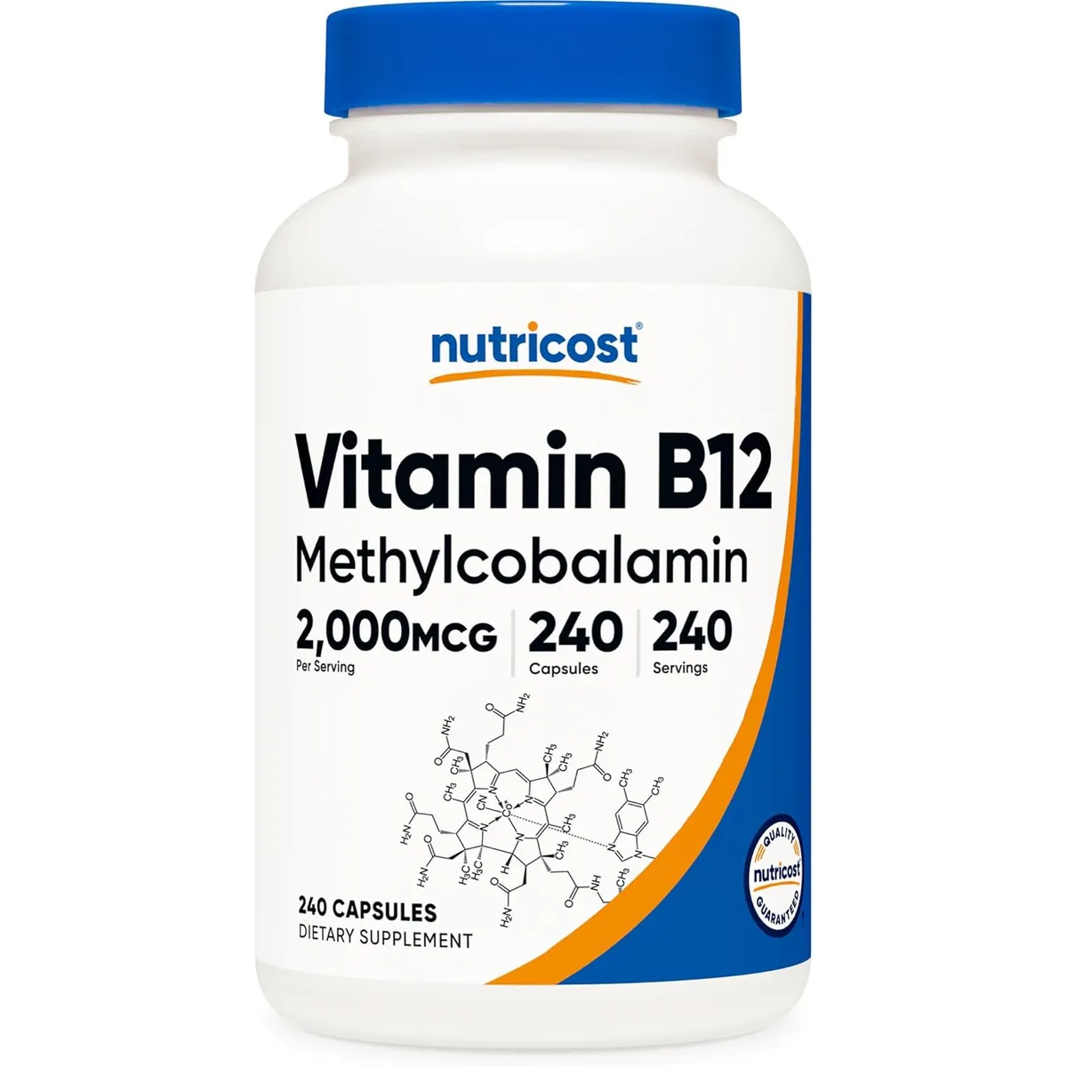 NUTRICOST - Vitamina B12 2000 Metilcobalamina 240 Cápsulas