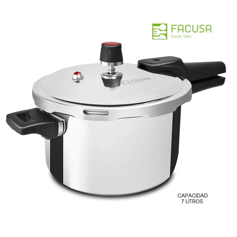 FACUSA - Olla a Presión Acero Inoxidable Cierre Extremo 7LT Facusa