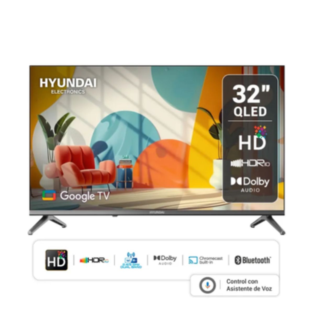 HYUNDAI - Televisor Hyundai 32 QLED Smart TV HYLED3259QG