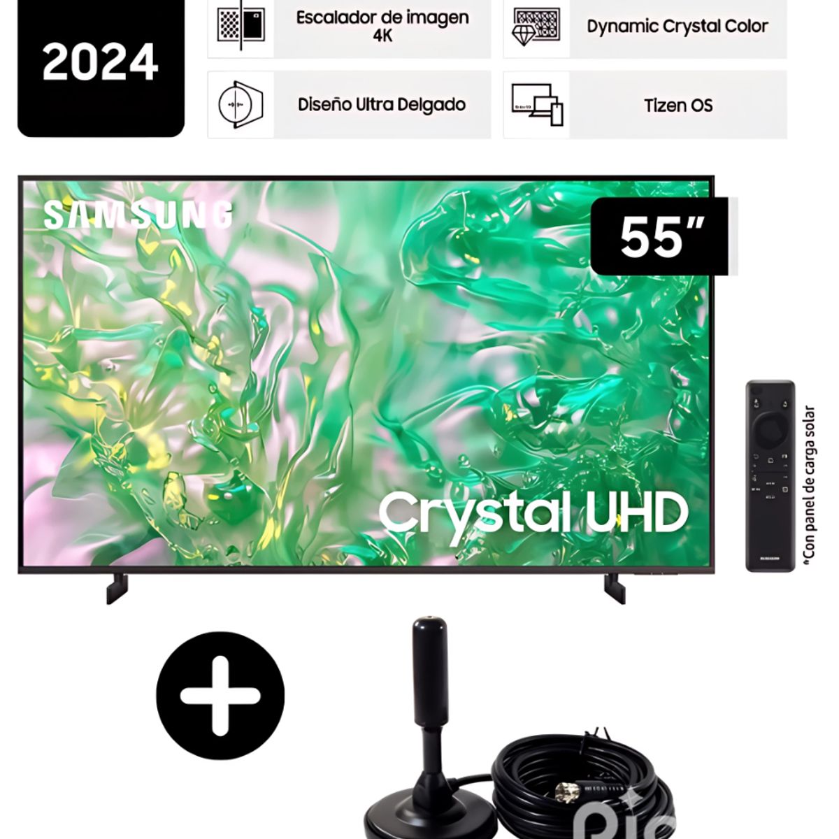 SAMSUNG - Televisor Samsung 55 Pulgadas crystal UHD DU8000 + Antena