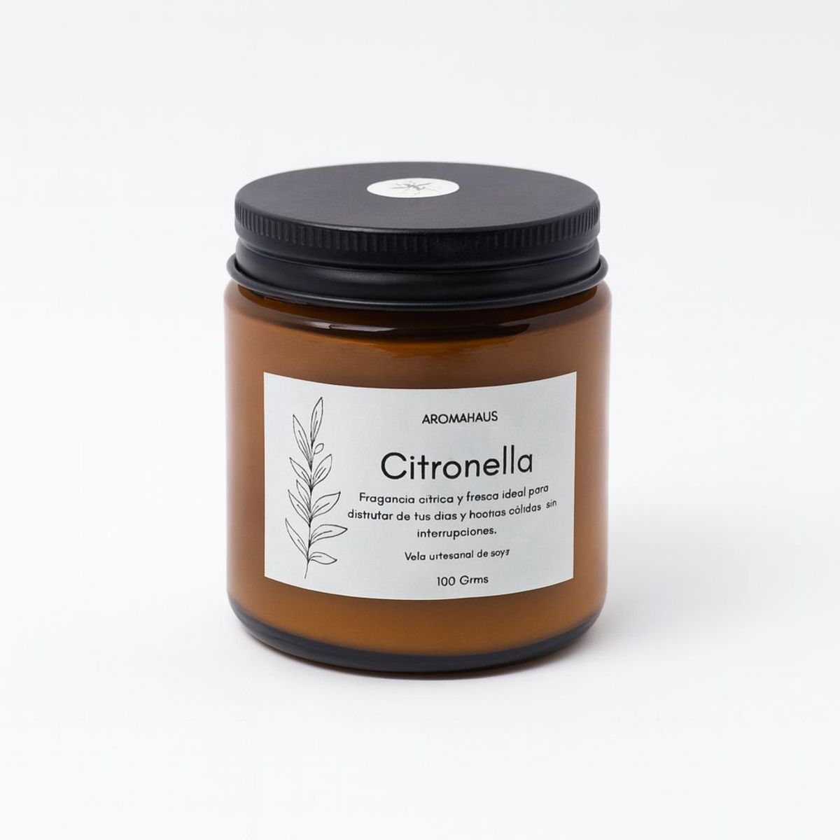 GENERICO - Vela de  Citronela ambar 100 gramos