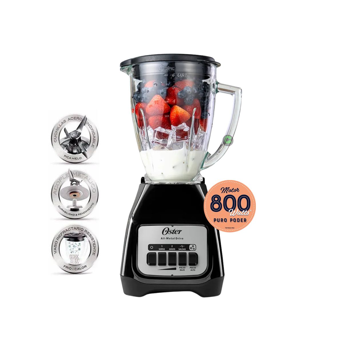 OSTER - Combazo Licuadora + Hervidor + Arrocera + Sandwichera + Cafetera + Freidora