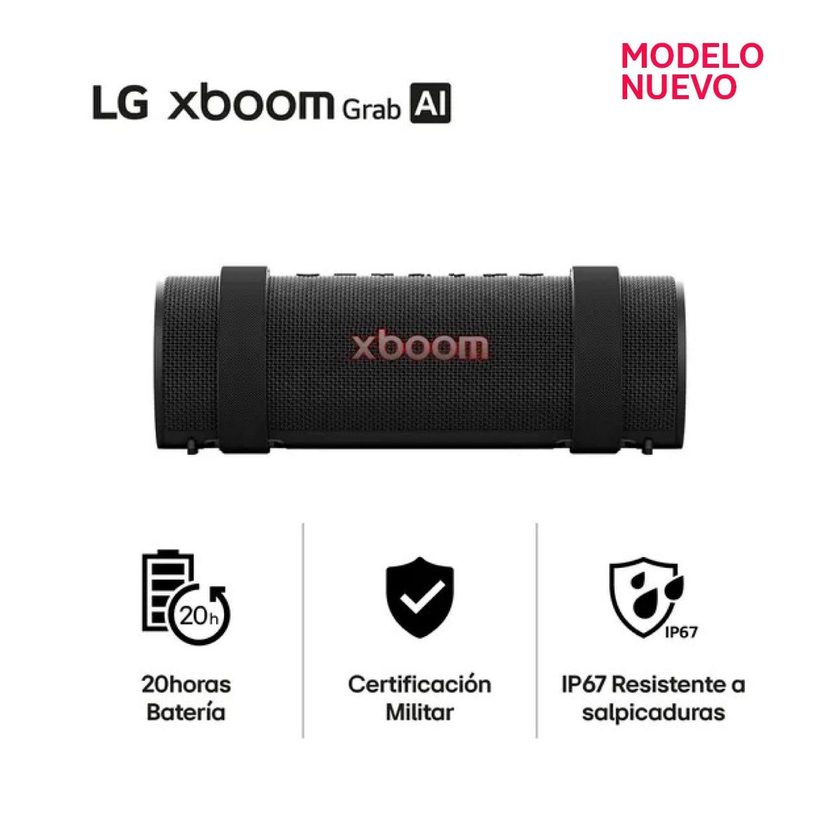 LG - Parlante Bluetooth LG XBOOM Grab 30W - portatil