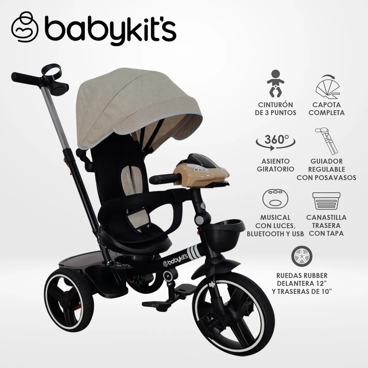 BABY KITS - Triciclo 360° Reily Beige