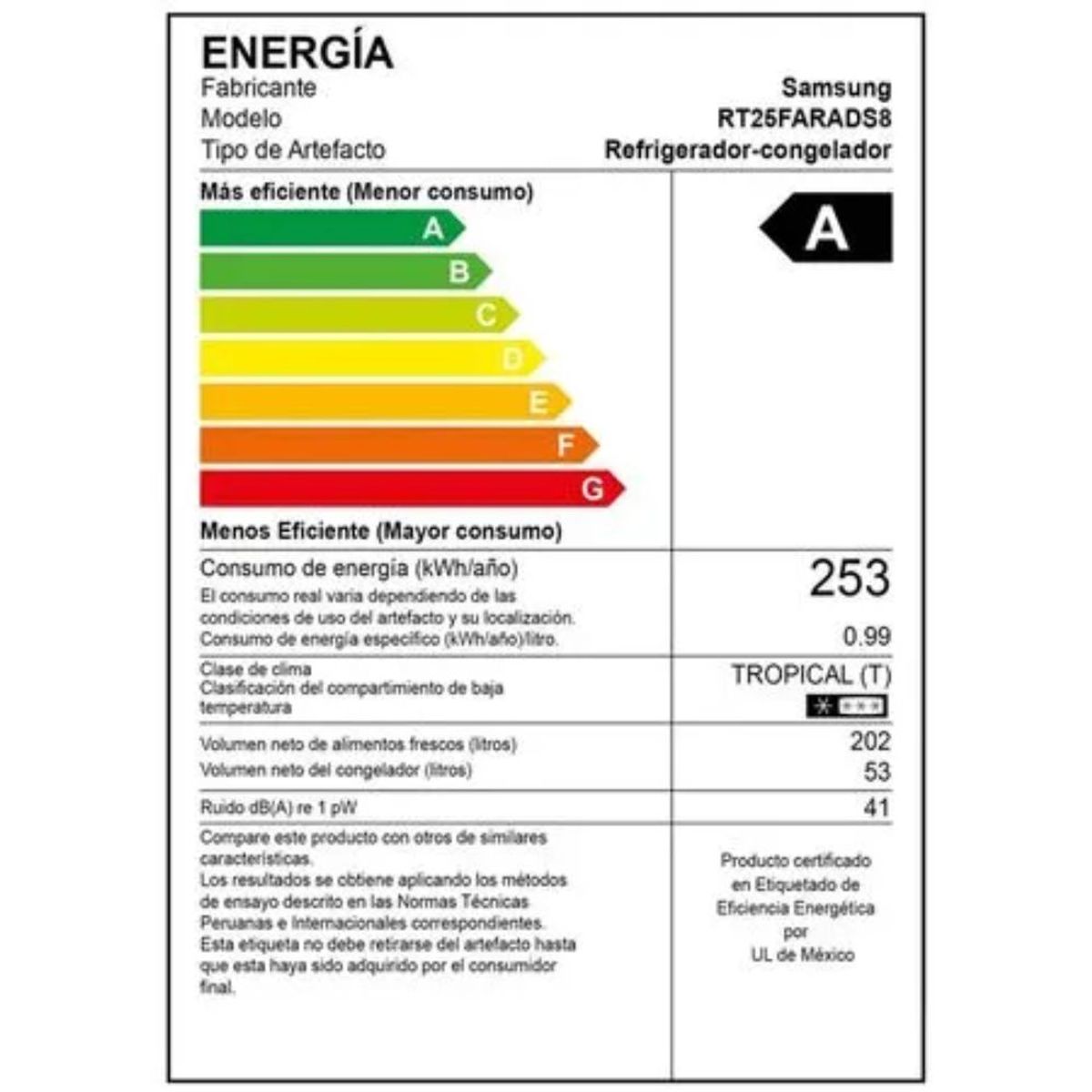 SAMSUNG - Refrigeradora SAMSUNG All Around Cooling 255Lt Plata RT25FARADS8
