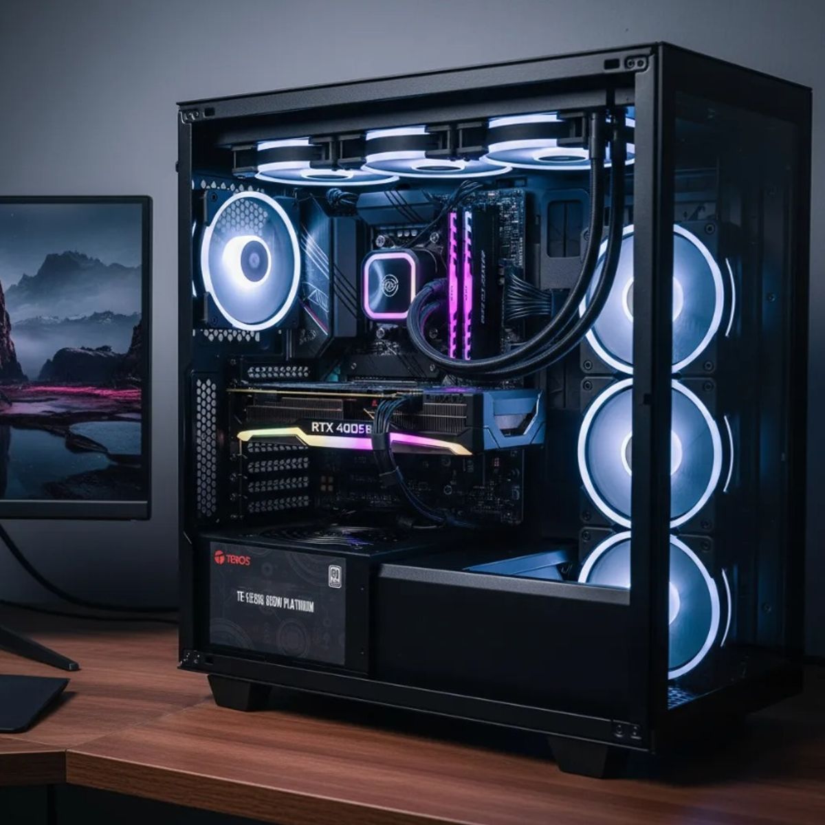 TEROS - Fuente Poder Teros Te-1320s 850w 80+ Platinum Full Modular Negro