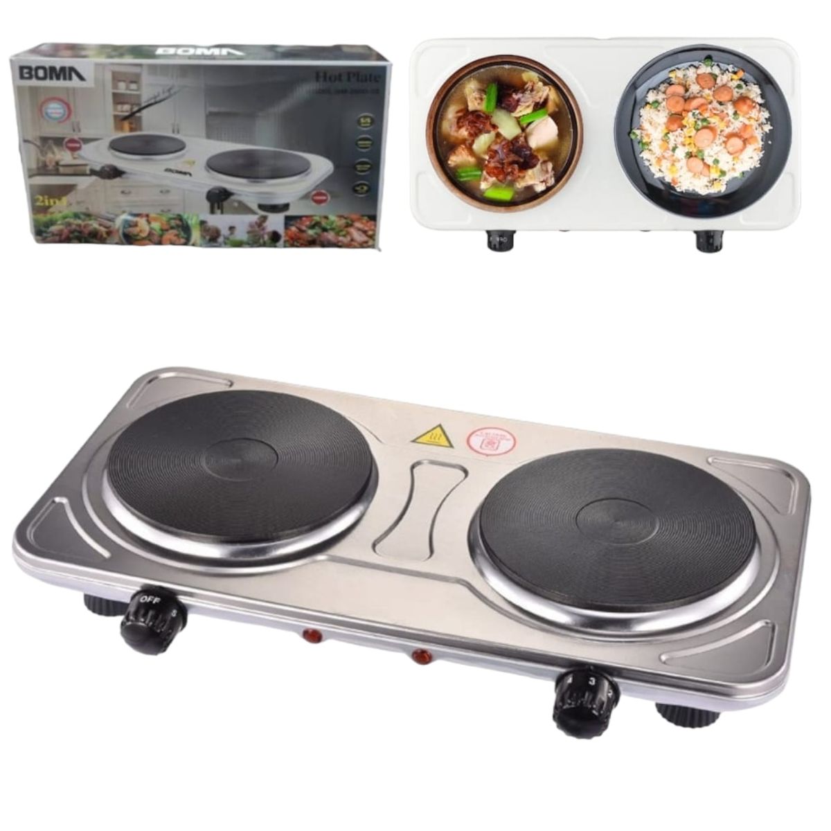 OEM - Cocina Eléctrica Boma 200k-1s 2 Hornillas Industrial