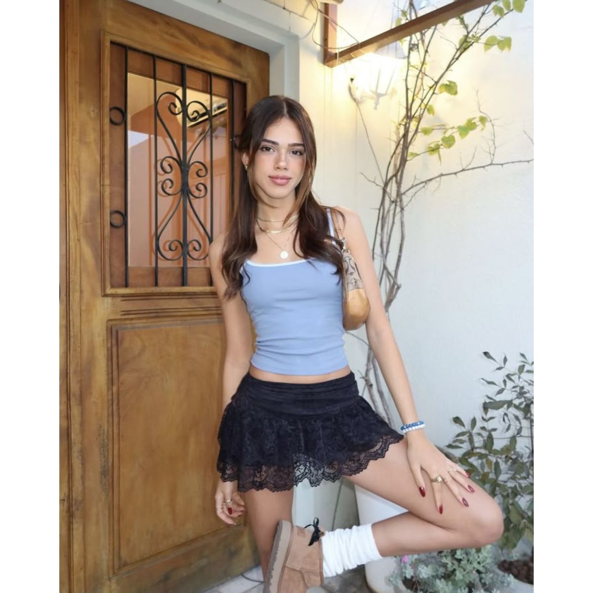 GENERICO - Mini Falda Short Encaje Boho