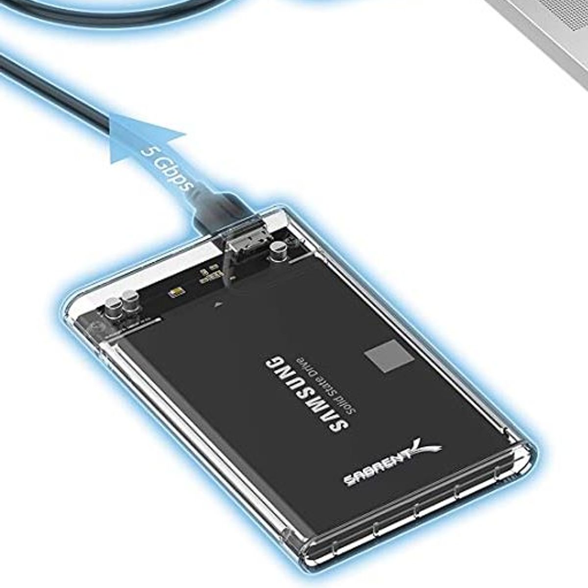 SEISA - Case Usb 3.0 Transparente Para Disco Duro 2.5 Sata Hdd Ssd