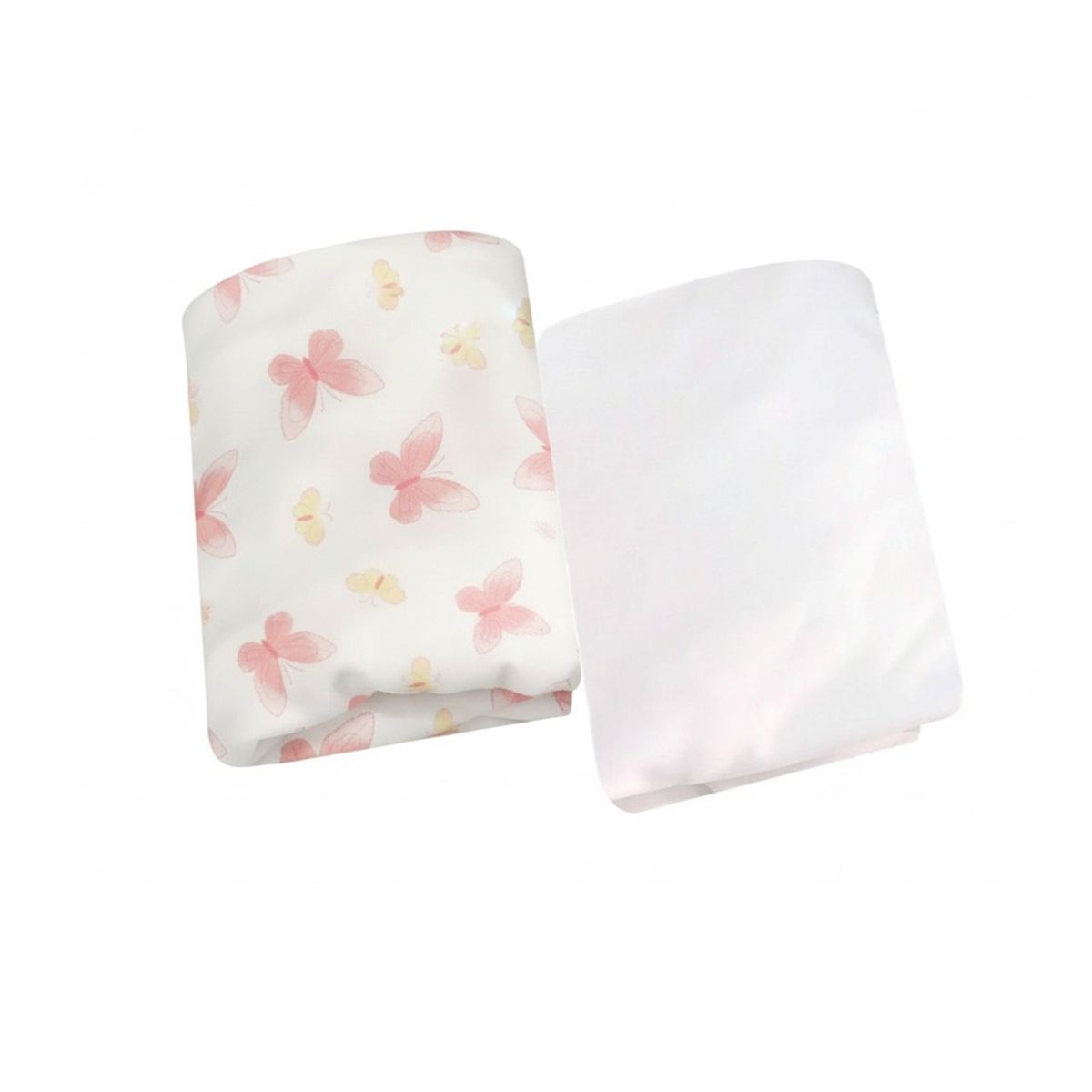 SESAMO - Sábanas Colecho Bajeras Bebé 100% Algodón Pack x2 Mariposas