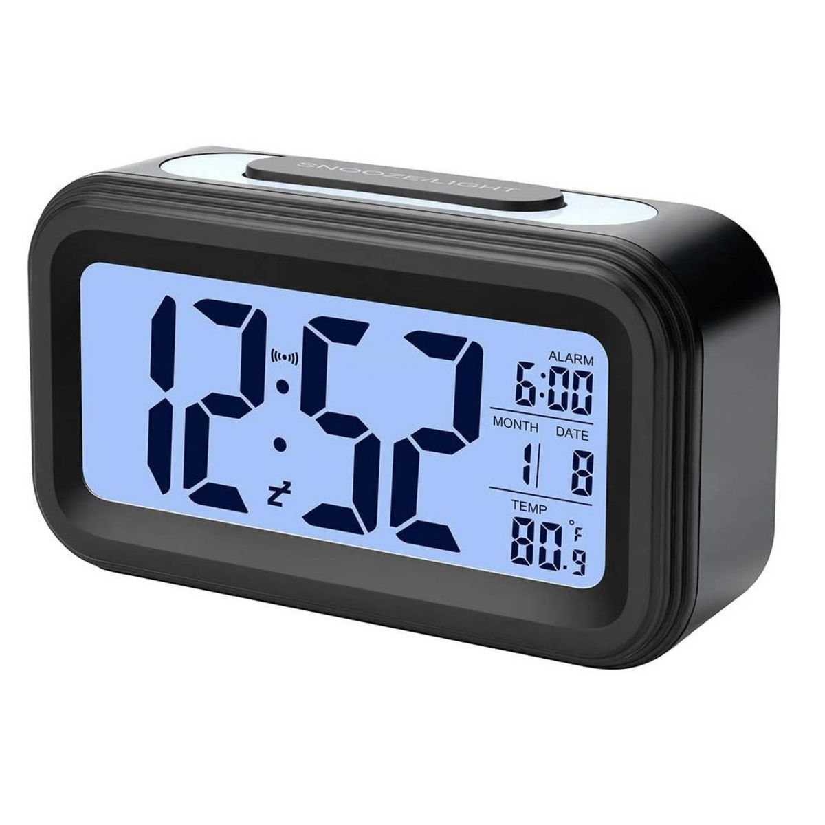 A BRAND - Reloj Despertador Inteligente Digital Escritorio Dormitorio negro