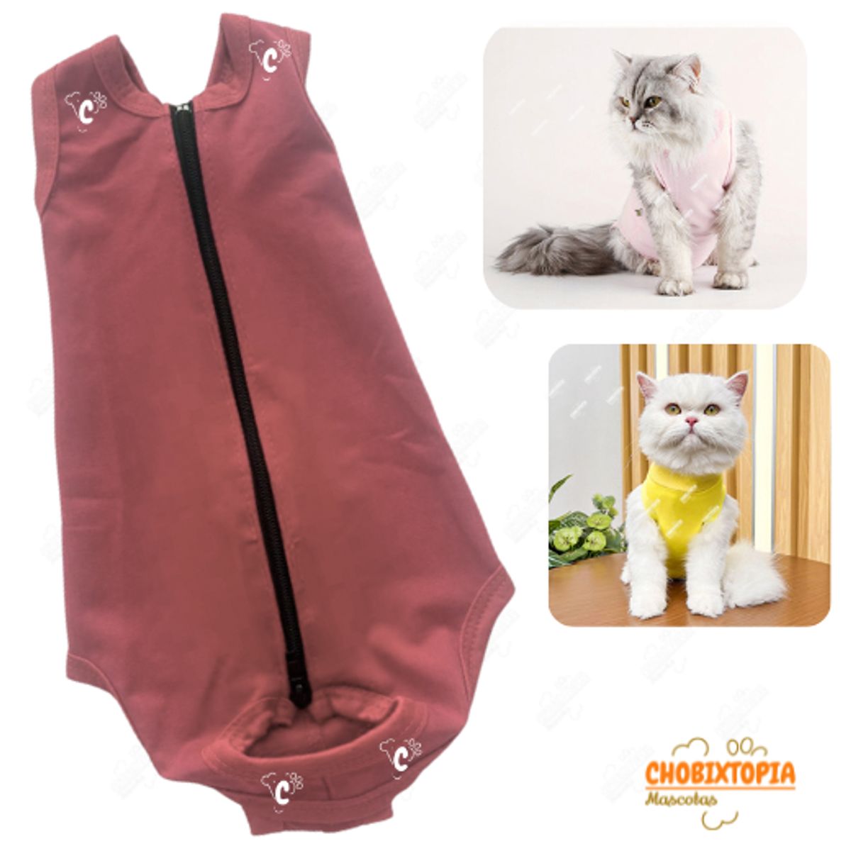 GENERICO - FAJA POST OPERATORIA MASCOTA-PERRA-GATA TALLA S-PALO ROSA