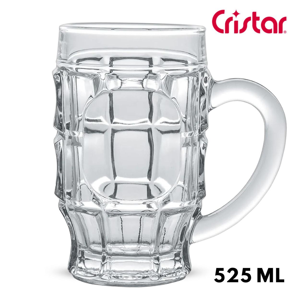 CRISTAR - Set de 6 Vasos De Cerveza Hamburgo 525 ML- Cristar