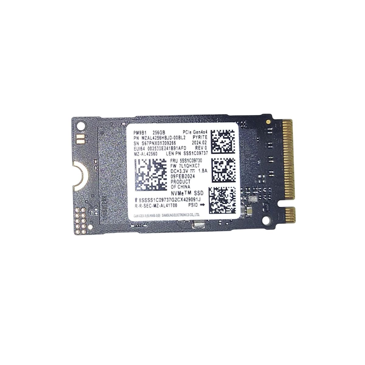 GENERICO - DISCO SOLIDO SAMSUNG DIGITAL M2 256GB NVME 2242 OEM