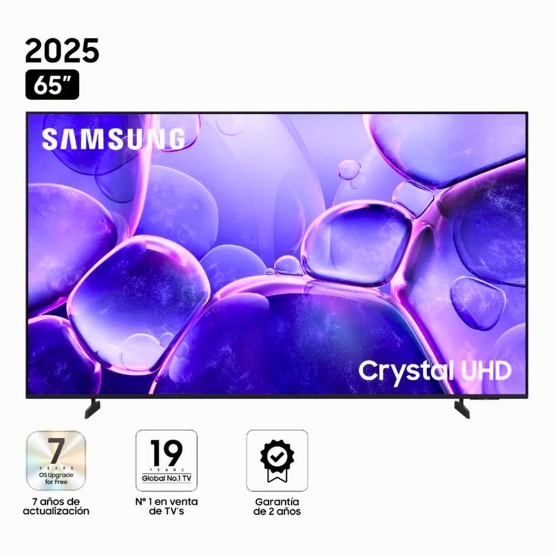 SAMSUNG - Televisor Samsung  Crystal UHD 65"  UN65U8000FGXPE Smart TV (2025)