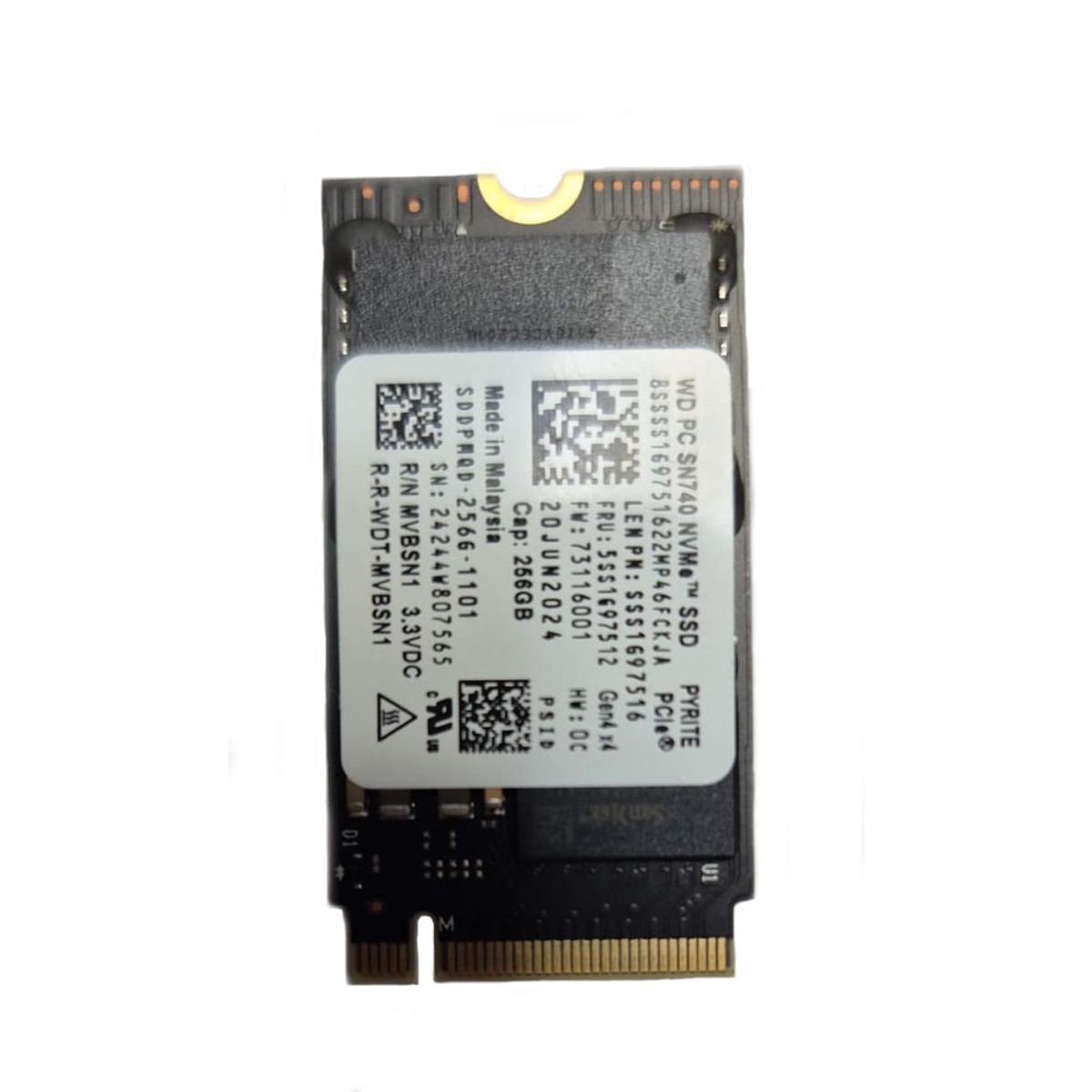 GENERICO - DISCO SOLIDO WESTERN DIGITAL M2 256GB NVME 2242 OEM