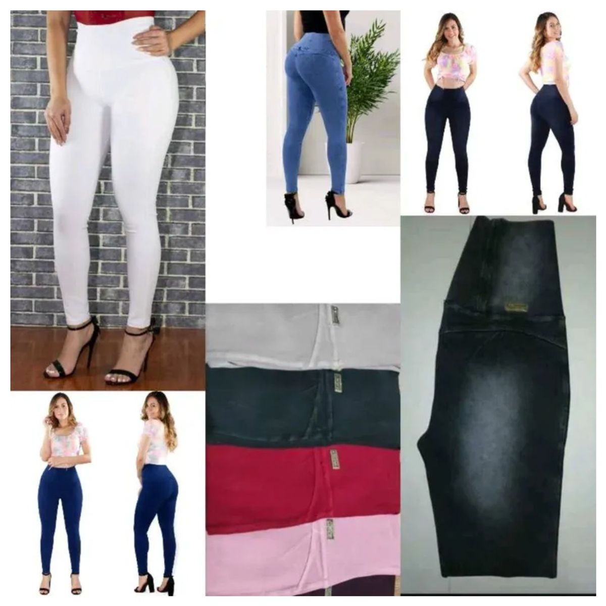 GENERICO - Jeans Pantalón Fresh Terry  Mujer Fajero Reductor negro