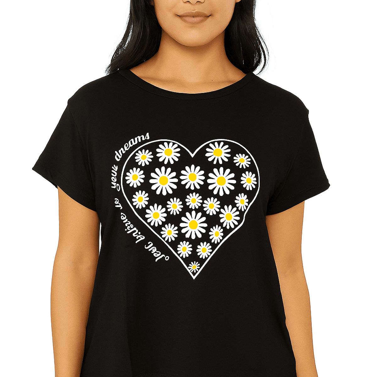 GENERICO - CAMISETA Corazon de girasoles