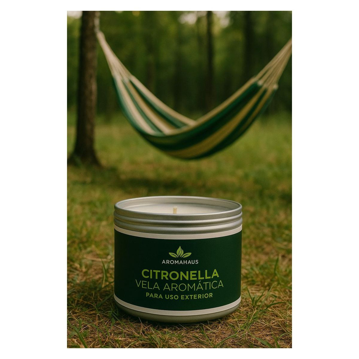 GENERICO - Vela aroma Citronela 100 gramos en lata de aluminio.