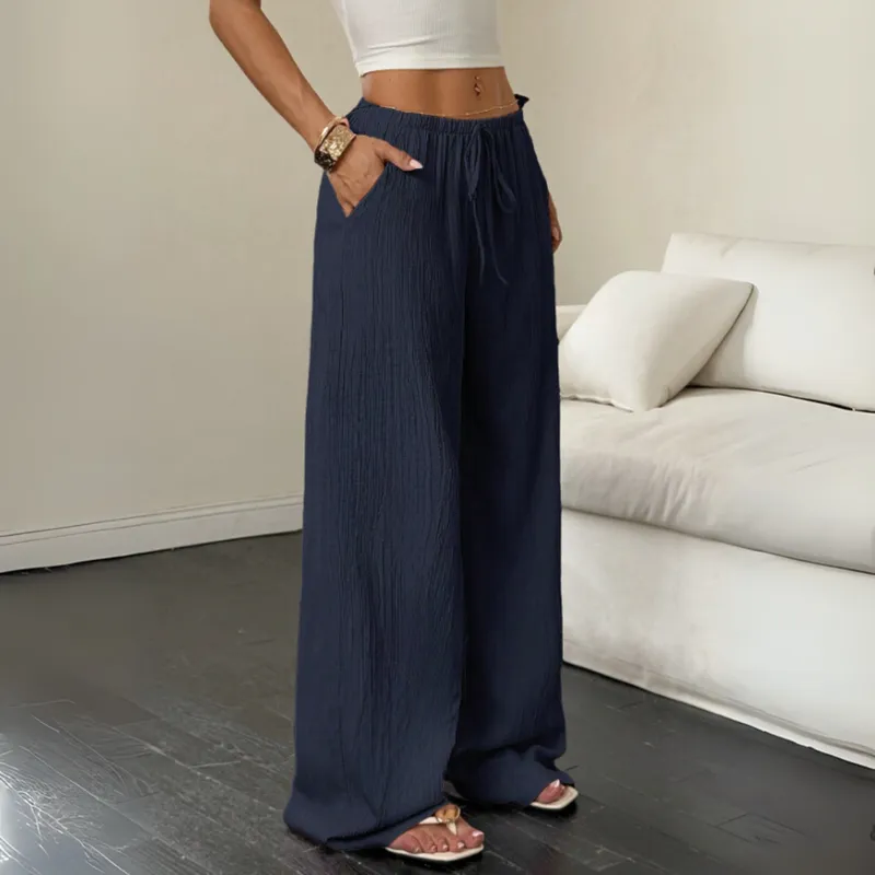 ROSUE - Pantalón Holgado Fresco Mujer Viena