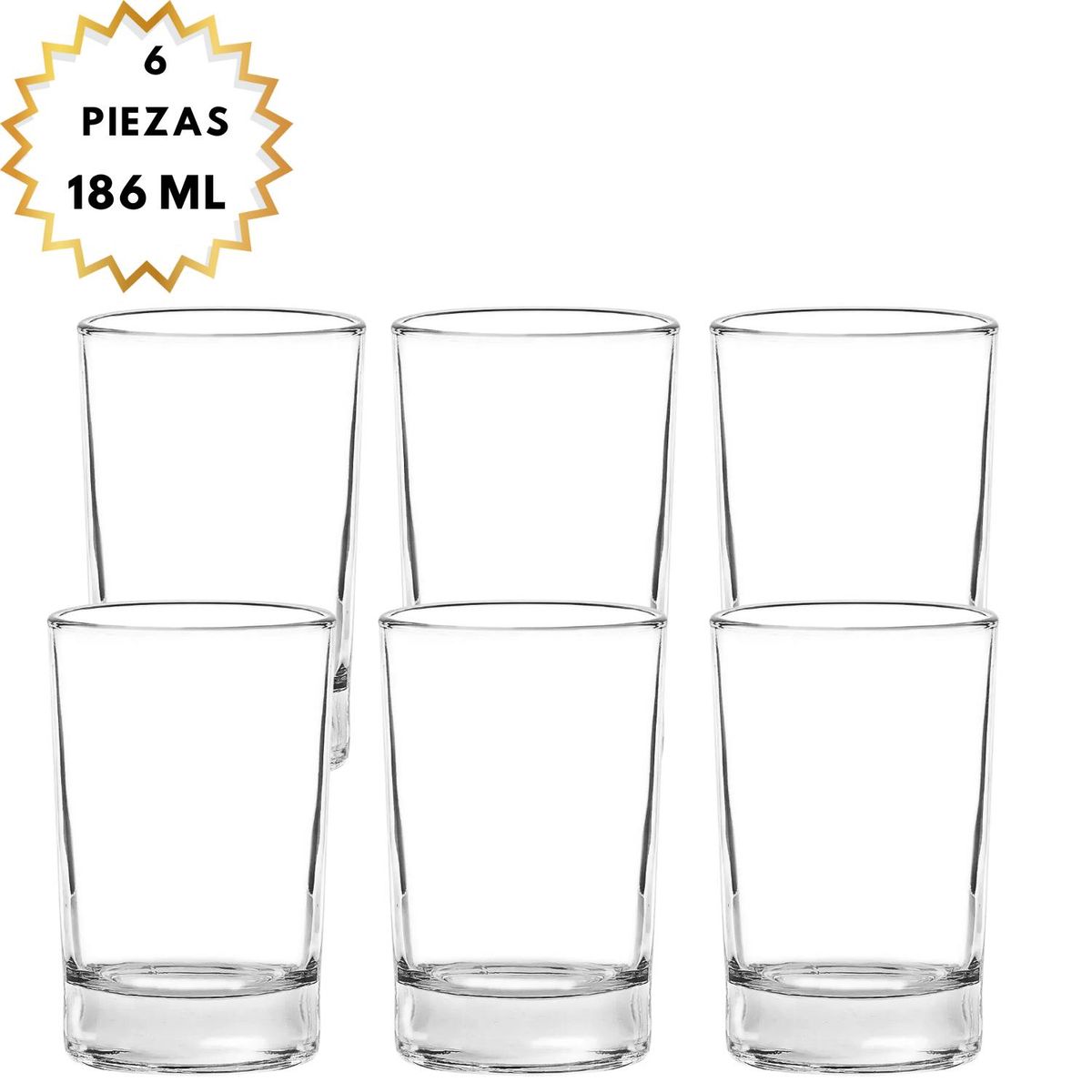 CRISTAR - SET De 6 Vasos Para Jugo 180 Ml-Cristar
