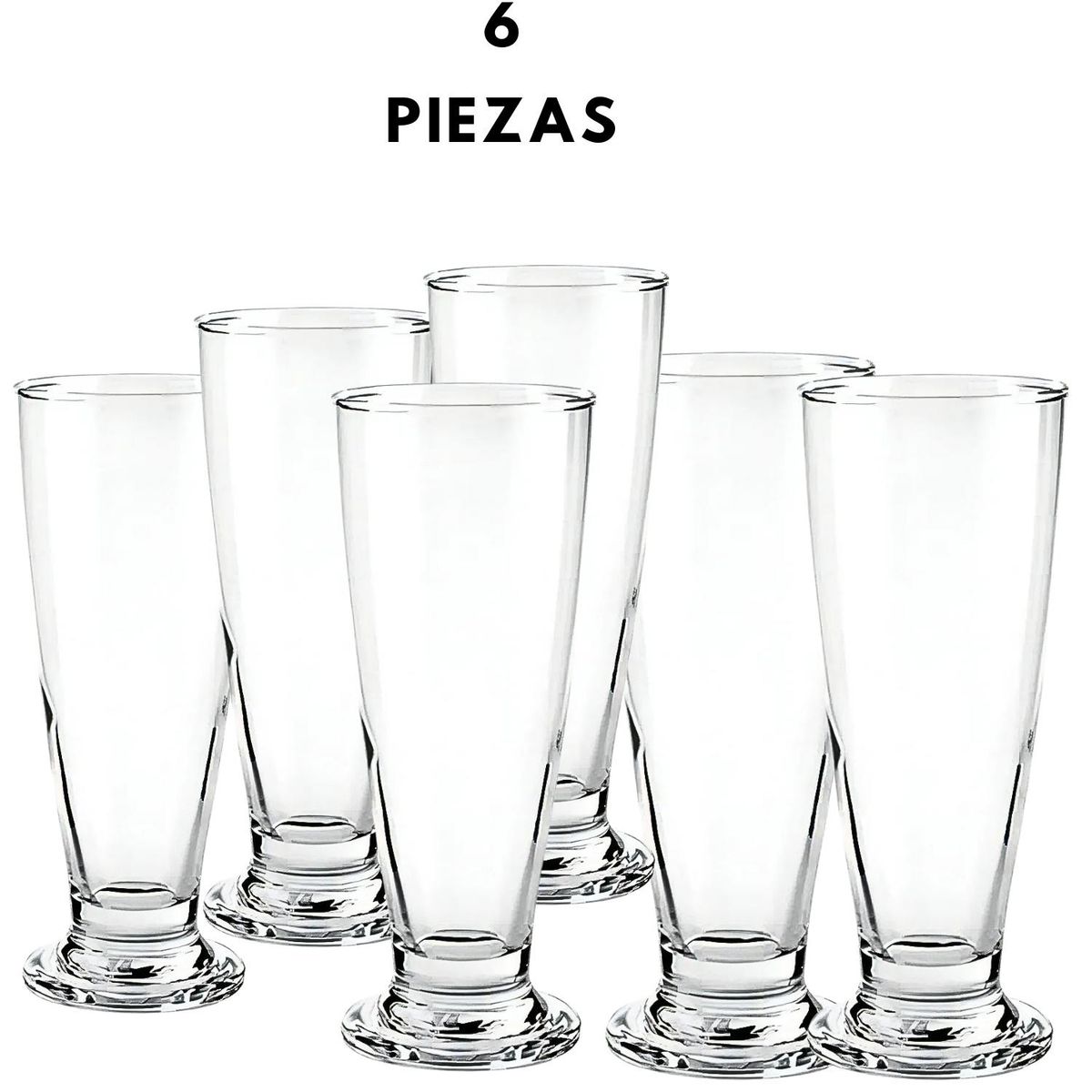 NADIR - Set De 6 Piezas Vaso Tulipa Cerveza 300 Ml- Nadir