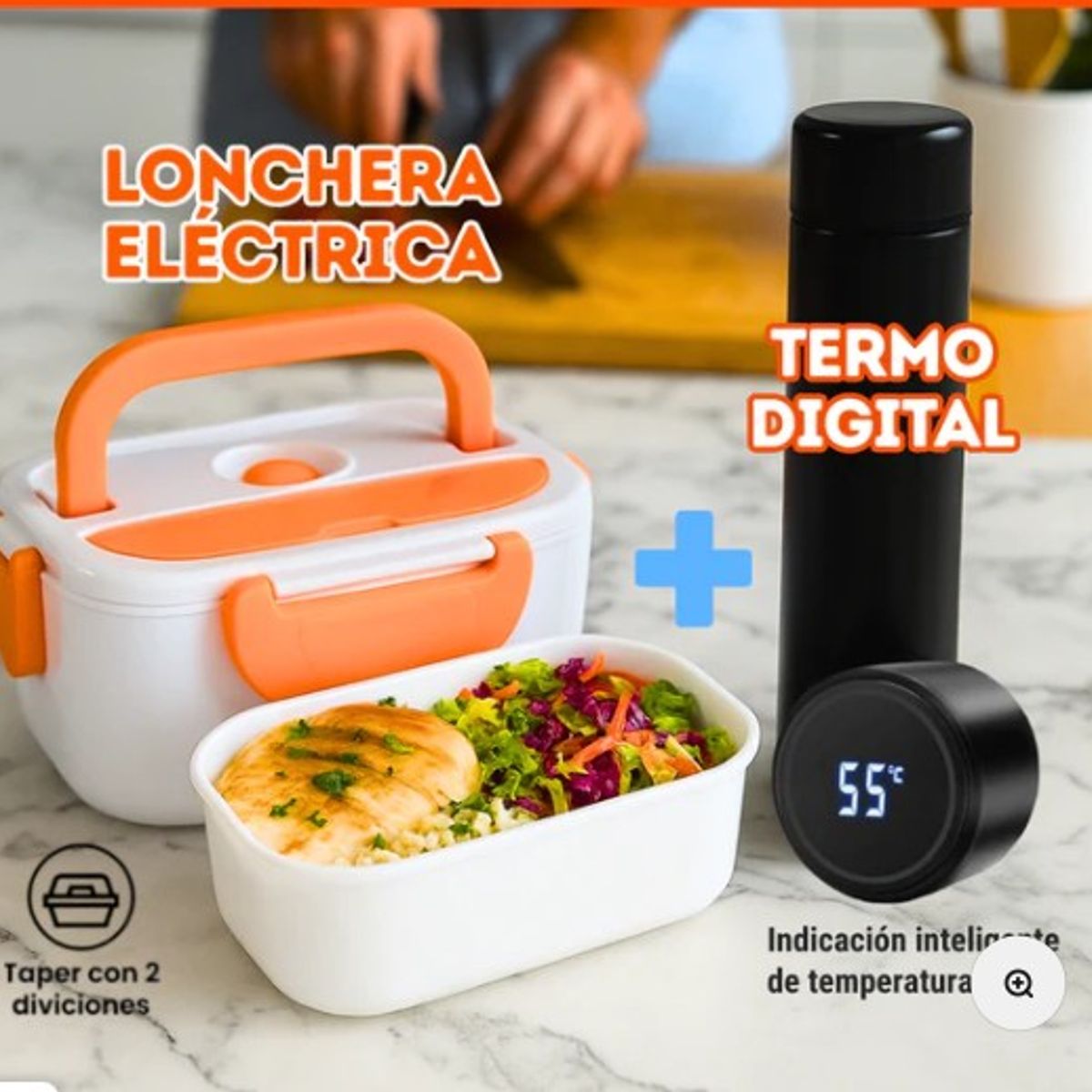 GENERICO - pack  Licuadora Portátil mas vaso ensaladero kawaii