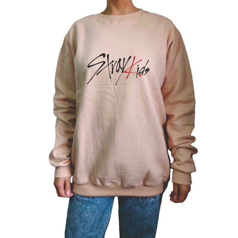 GENERICO - Polera Mujer Diseño STRAY KIDS - Beige
