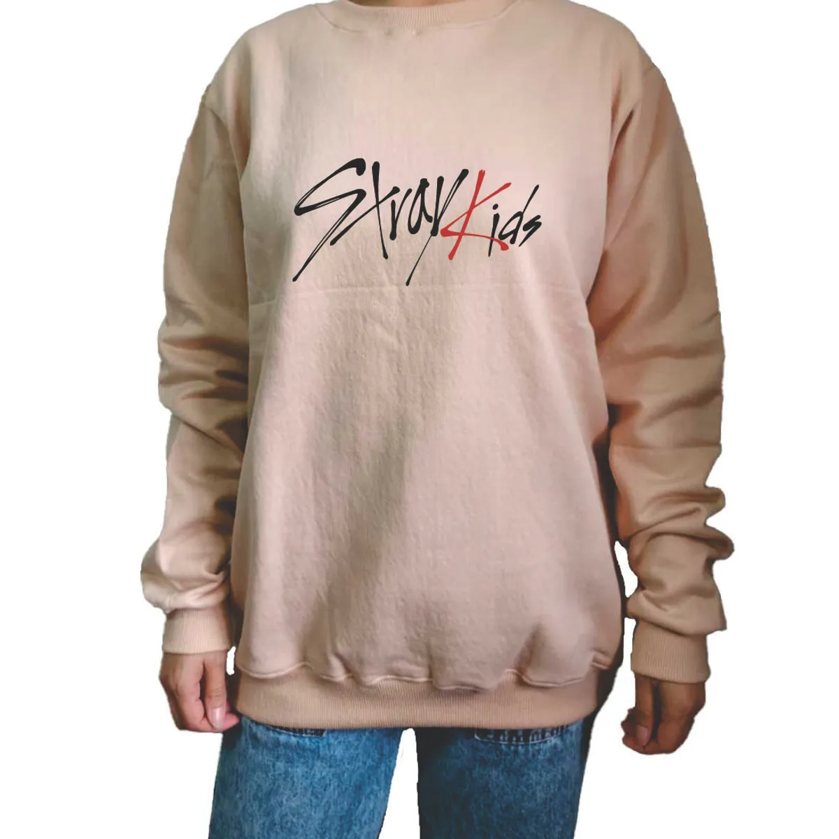GENERICO - Polera Mujer Diseño STRAY KIDS - Beige