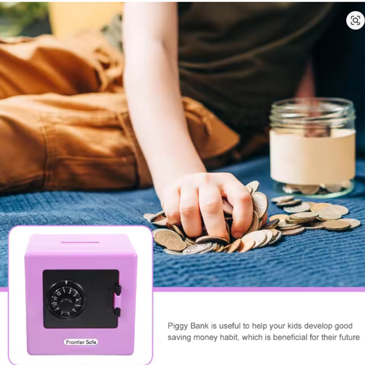 GENERICO - ALCANCIA MINI CAJA FUERTE CON CONTRASEÑA PARA NIÑOS MORADO