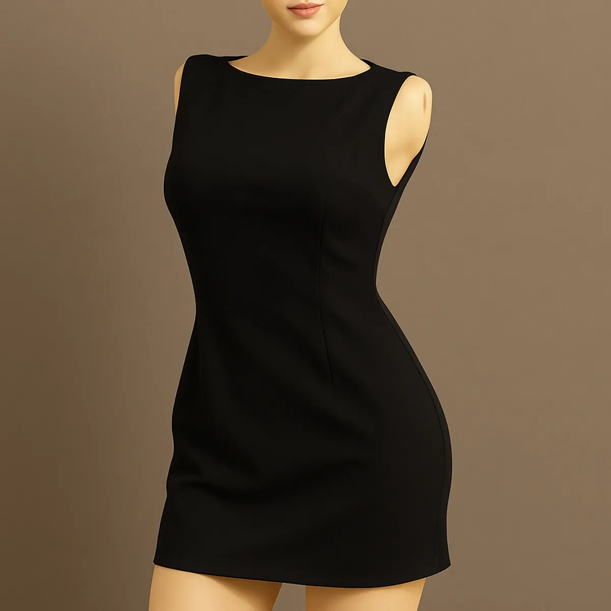 GENERICO - Vestido corto sin mangas básico versátil y sofisticado SOFIA 20 M 13