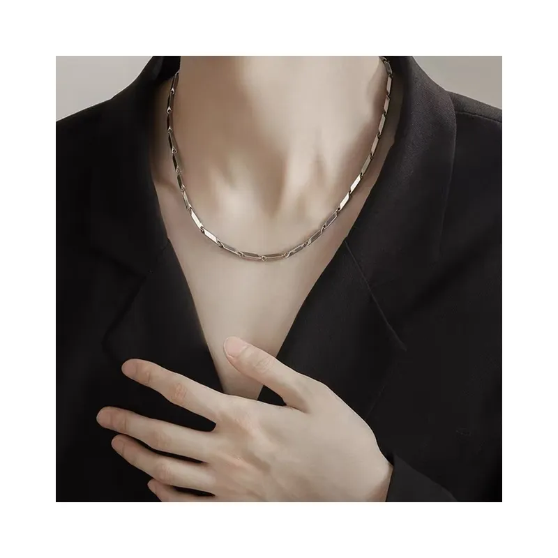 GENERICO - Cadena Minimalista Lui de Hombre en Acero Inoxidable