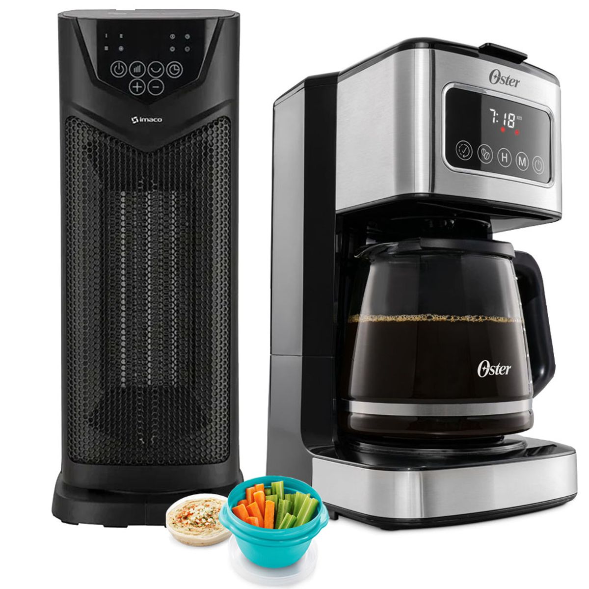 OSTER - Cafetera Oster Bvstdc4403 12 Tz + Termoventilador ITC2000 Imaco