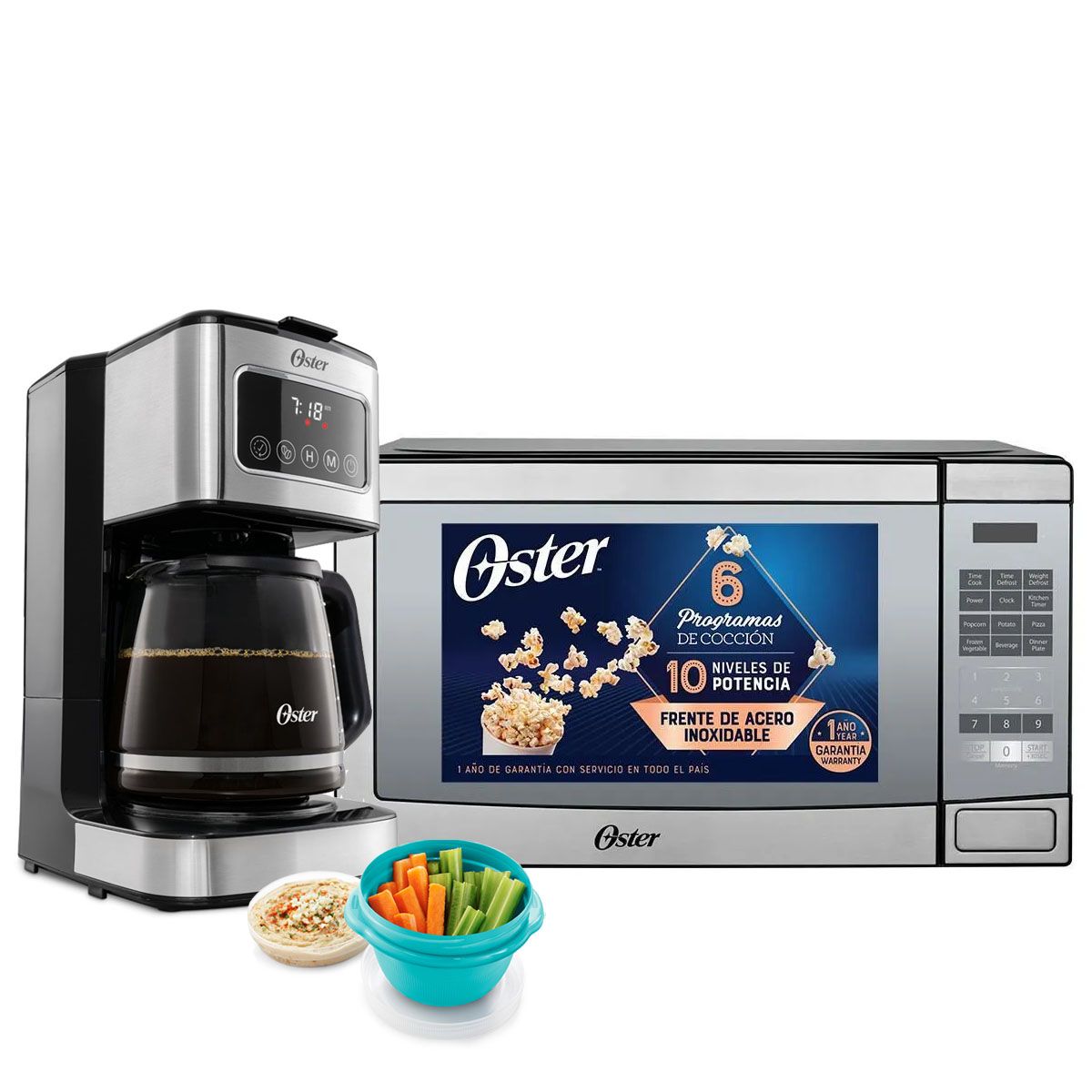 OSTER - Cafetera Oster Bvstdc4403 + Horno Microondas Oster 20L POGYME3703M