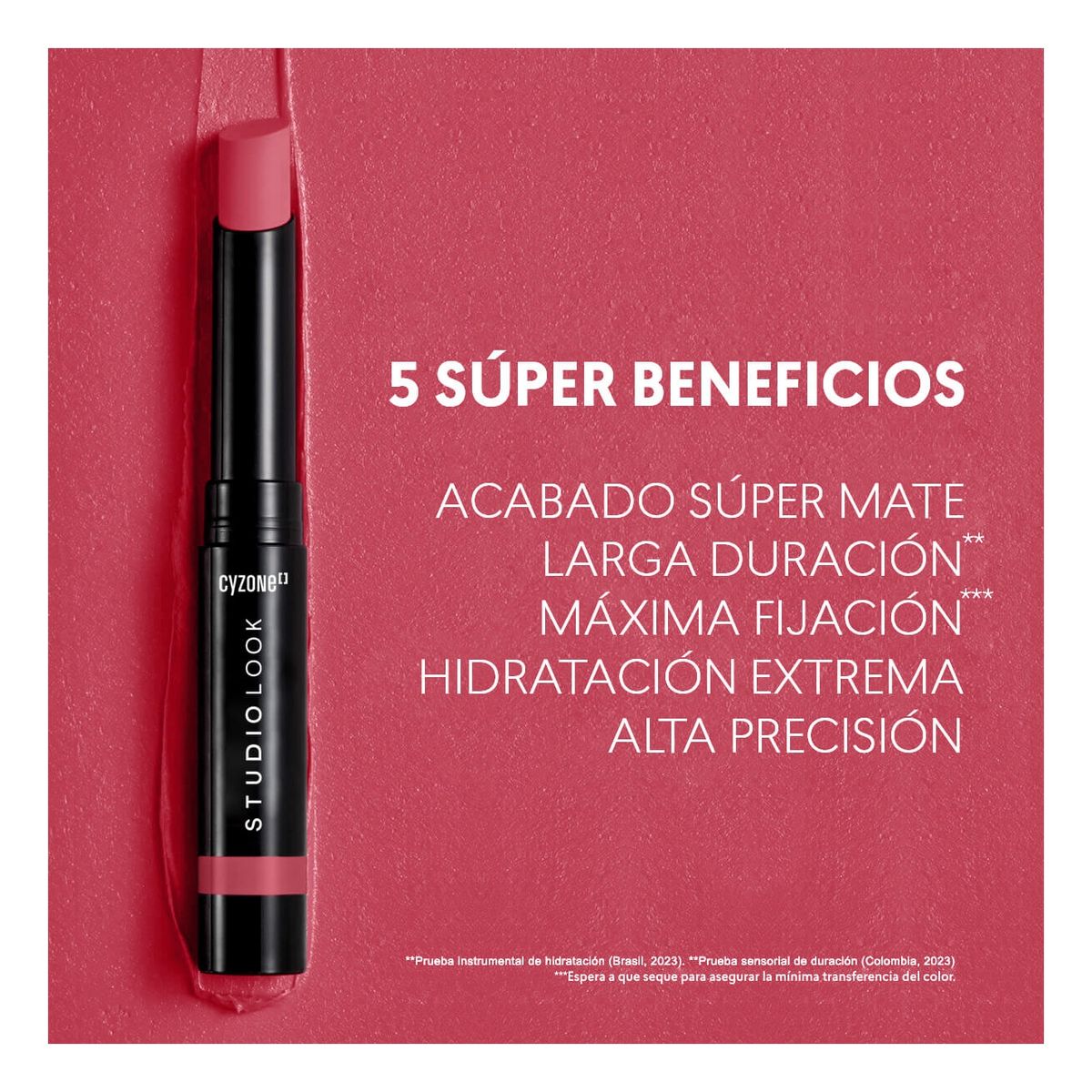 CYZONE - Labial en Barra Supermate Lips Studio Look burn nude cyzone