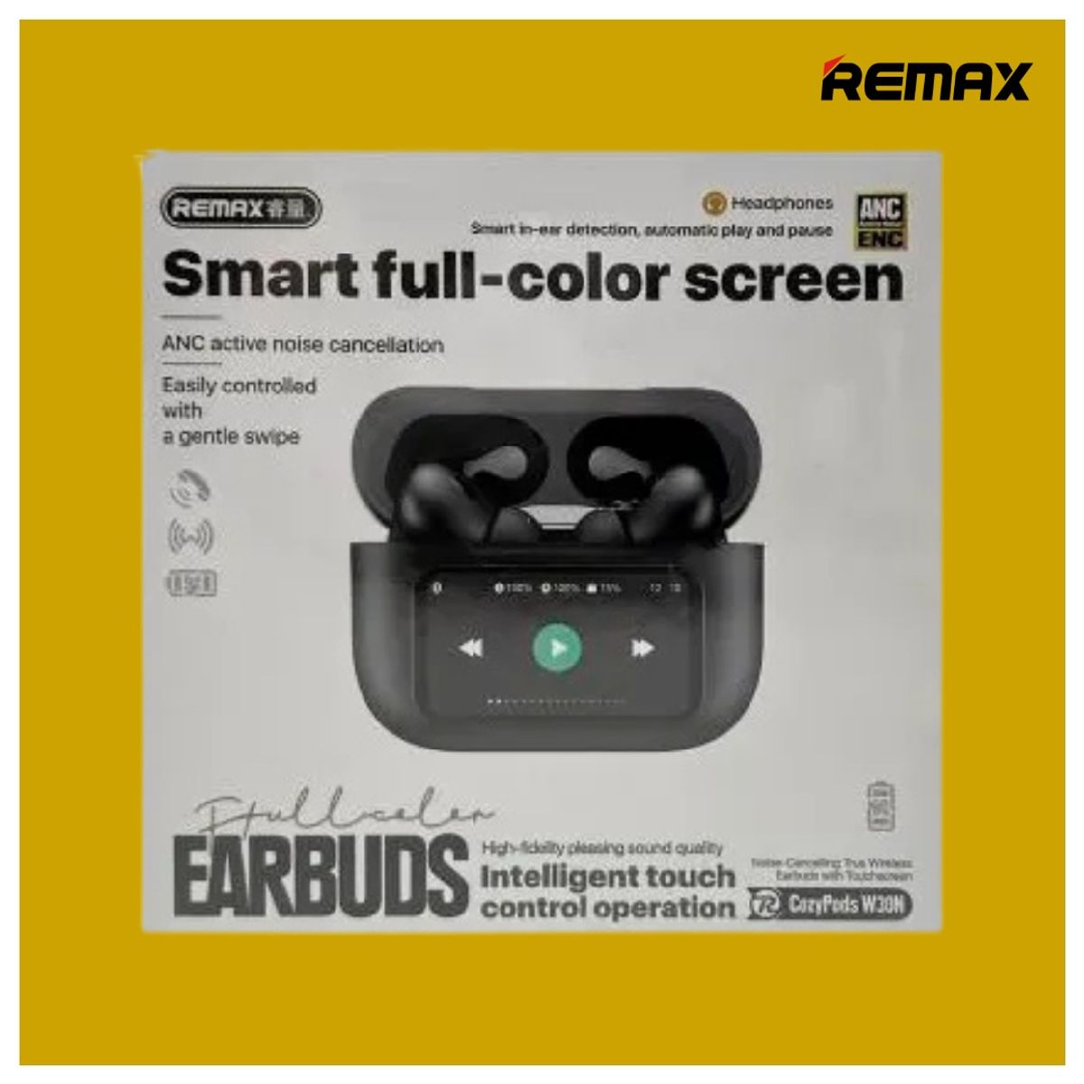 REMAX - Audífonos Inalámbricos Con ANC y ENC REMAX COZYPODS W30N 30h Negros