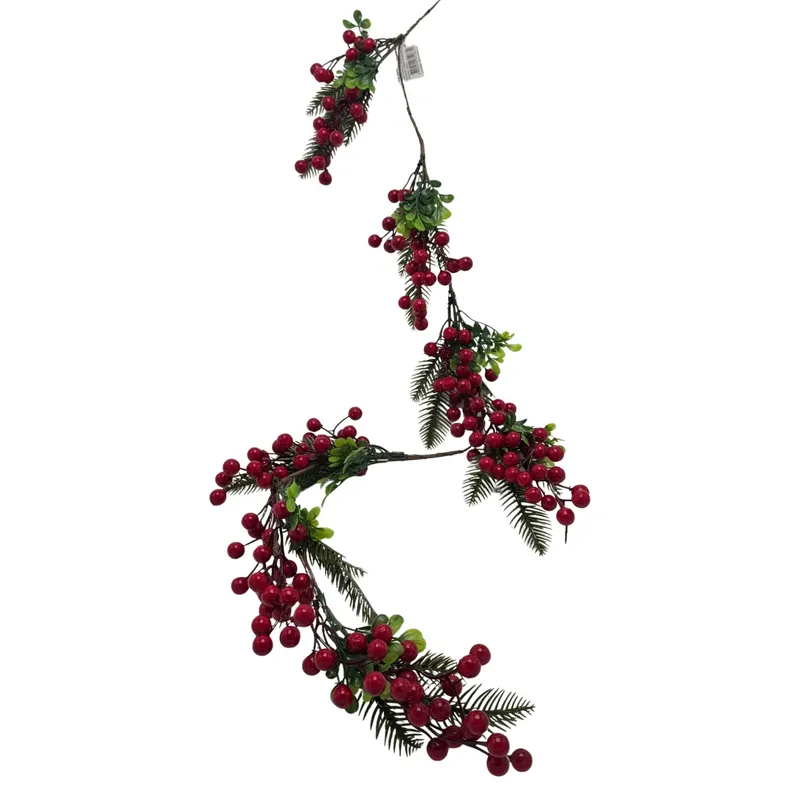 FLORIPA - Guirnalda Navideña de Moras Artificiales de 100cm FN114  FLORIPASTORE