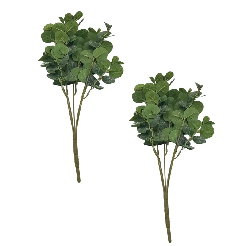 FLORIPA - Set de 2 Bouquets de Hojas de Eucalipto de 43cm 8505  FLORIPASTORE