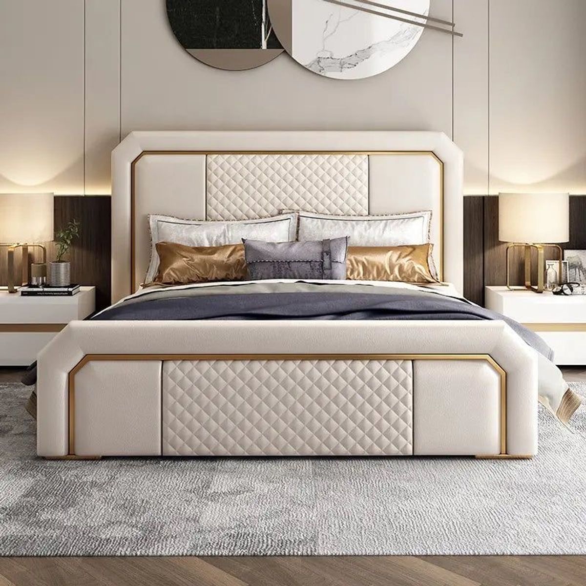 STIL NOVO - CAMA THEODORE MARFIL QUEEN