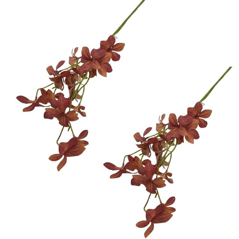 FLORIPA - Set de 2 Varas de Hojas Artificiales de 78cm 8504-NAR  FLORIPASTORE