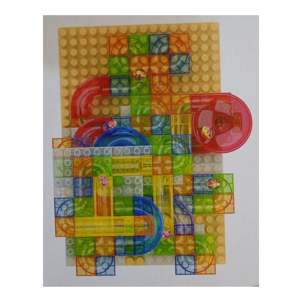 GENERICO - Juego Didáctico Pista Tobogán de Canicas 306 Pcs para Niños