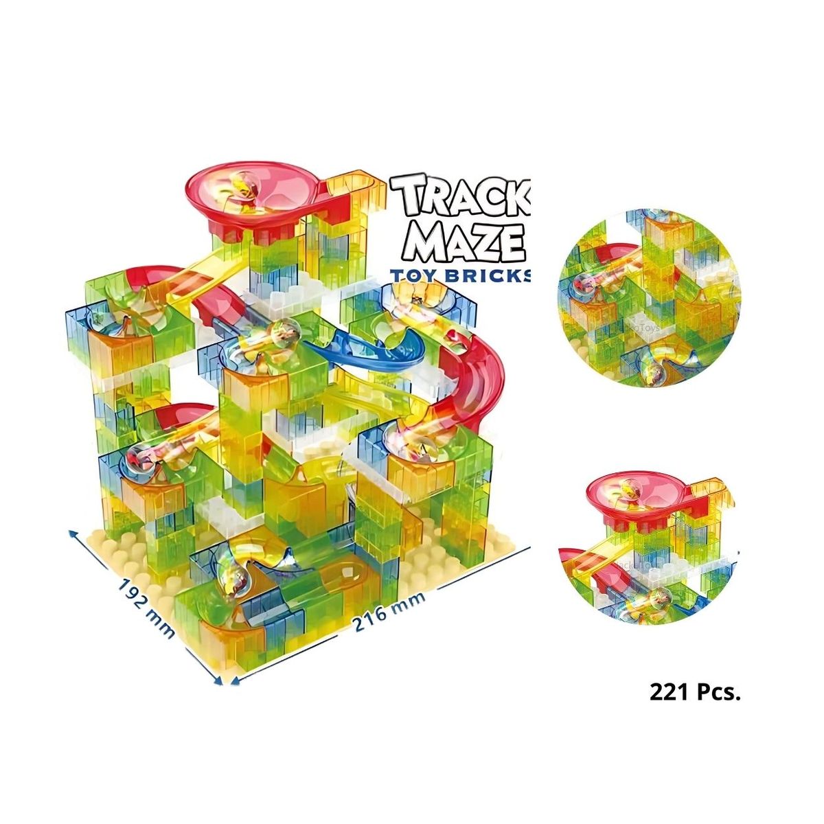 GENERICO - Pista Laberinto de Canicas 3D para Niños - 221 piezas