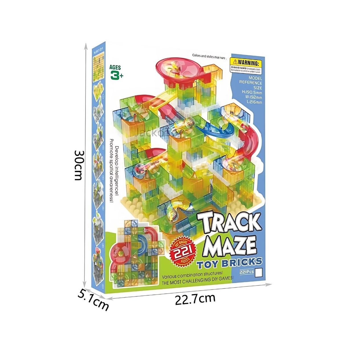 GENERICO - Pista Laberinto de Canicas 3D para Niños - 221 piezas